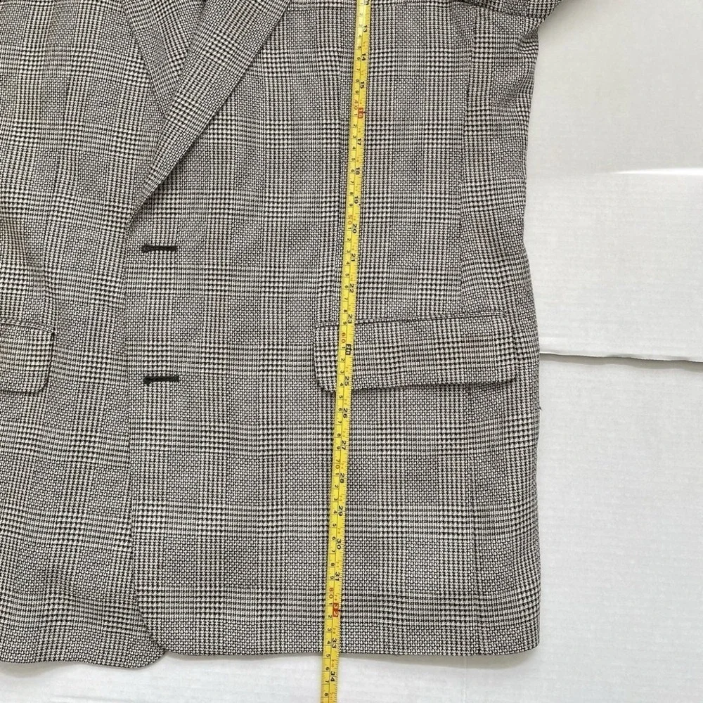 Petrocelli‎ Brown/Beige TWEED Mens HOUNDSTOOTH silk wool sport coat - XXL, 48